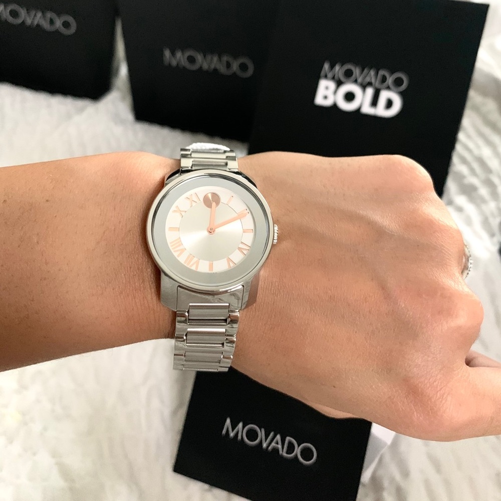 NWT authentic MOVADO Bold silver watch - Picture 6 of 6